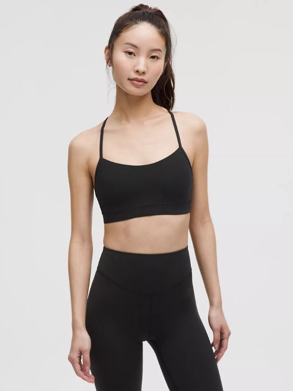 EUC Lululemon Flow Y Bra Black Size 6